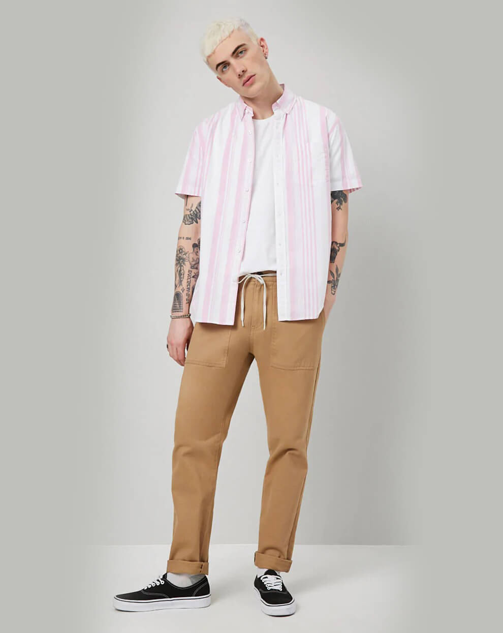 chemise rustique rayée