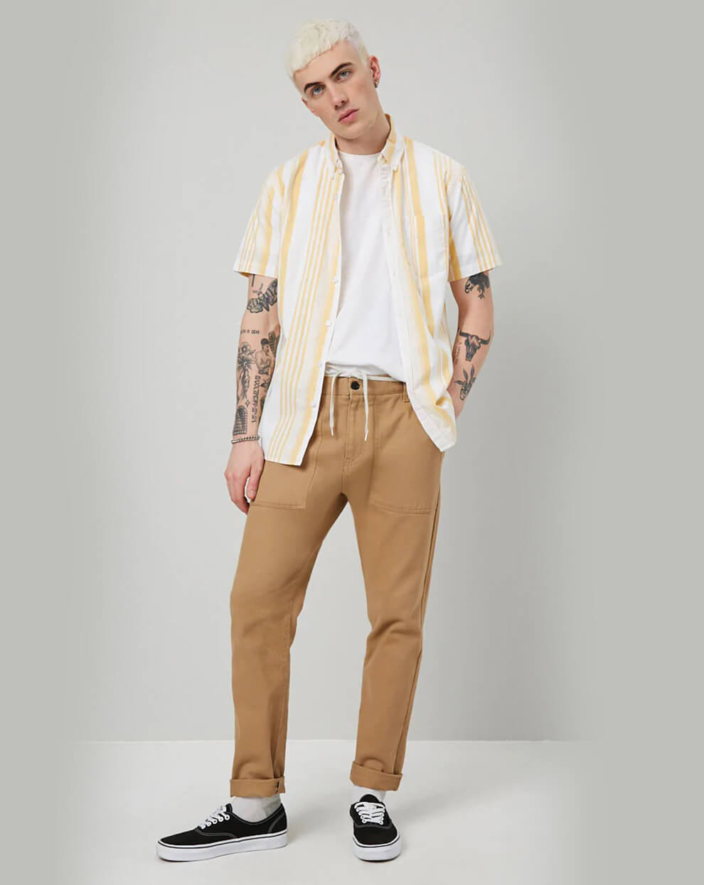 chemise rustique rayée